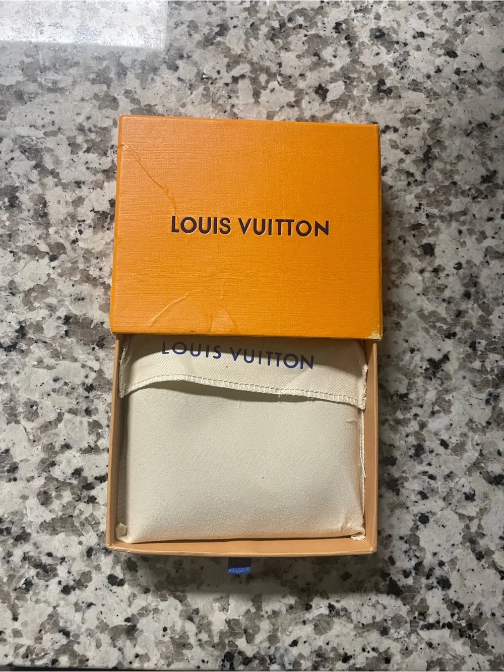 Louis Vuitton Men's Black Embossed Monogram Wallet damaged box two for 80$